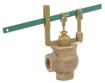 Keckley Bronze Self-Closing Lever Valve Angle Hot & Cold